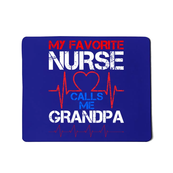 My Favorite Nurse Calls Me Grandpa Vintage Nurse Grandpa Gift Mousepad