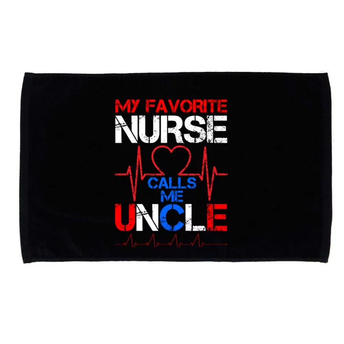 My Favorite Nurse Calls Me Uncle Cool Vintage Nurse Uncle Gift Microfiber Hand Towel