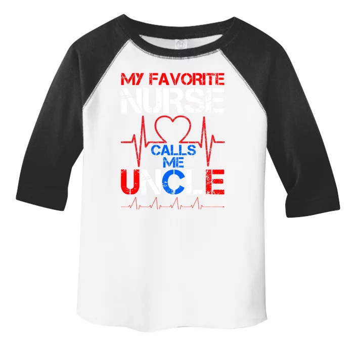 My Favorite Nurse Calls Me Uncle Cool Vintage Nurse Uncle Gift Toddler Fine Jersey T-Shirt