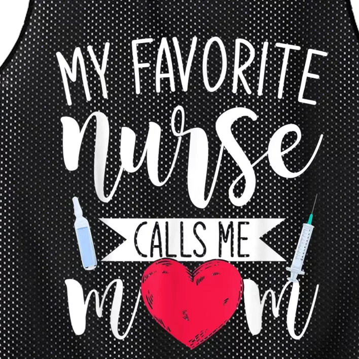 My Favorite Nurse Calls Me Mom Nursery Mother Nurse Mesh Reversible Basketball Jersey Tank