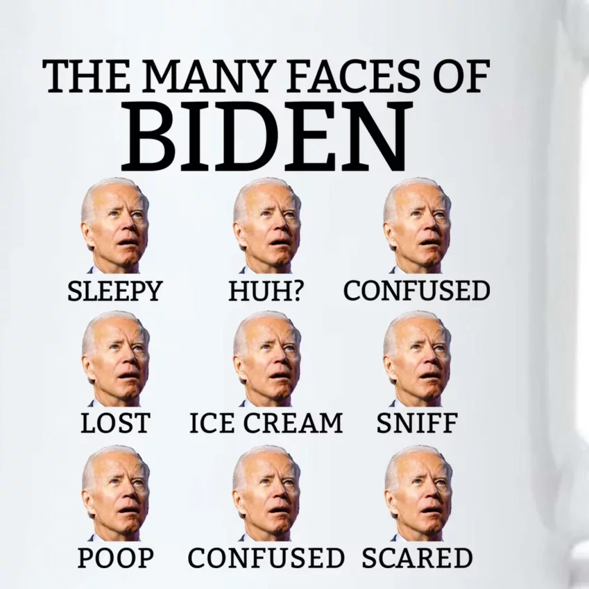 Many Faces Of Biden Anti Biden Hate Biden Confused Biden Black Color Changing Mug