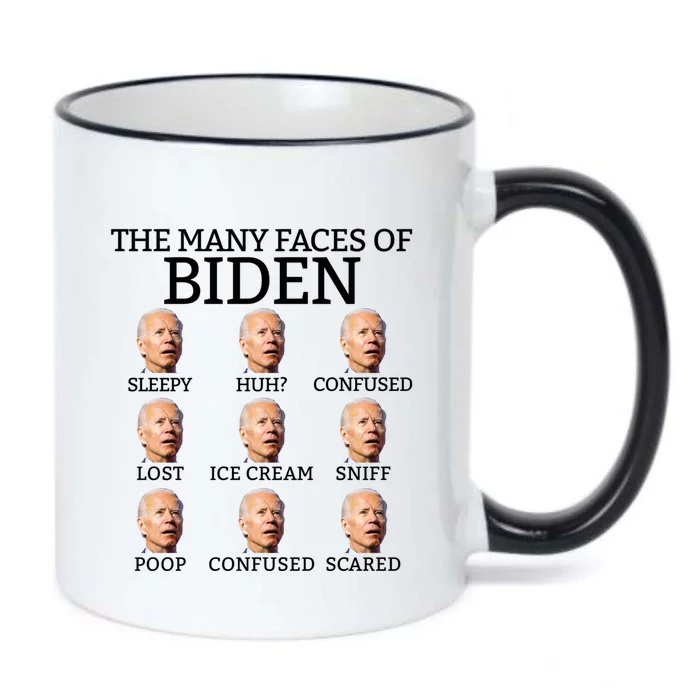 Many Faces Of Biden Anti Biden Hate Biden Confused Biden Black Color Changing Mug