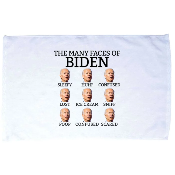 Many Faces Of Biden Anti Biden Hate Biden Confused Biden Microfiber Hand Towel