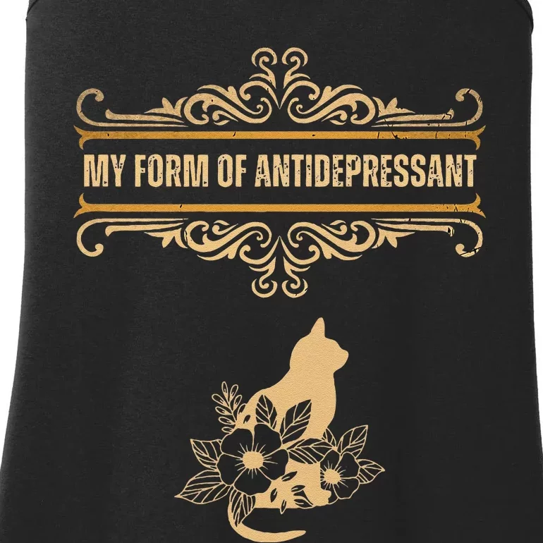 My Form Of Antidepressant Cute Cat Kitten Serotonin Ladies Essential Tank