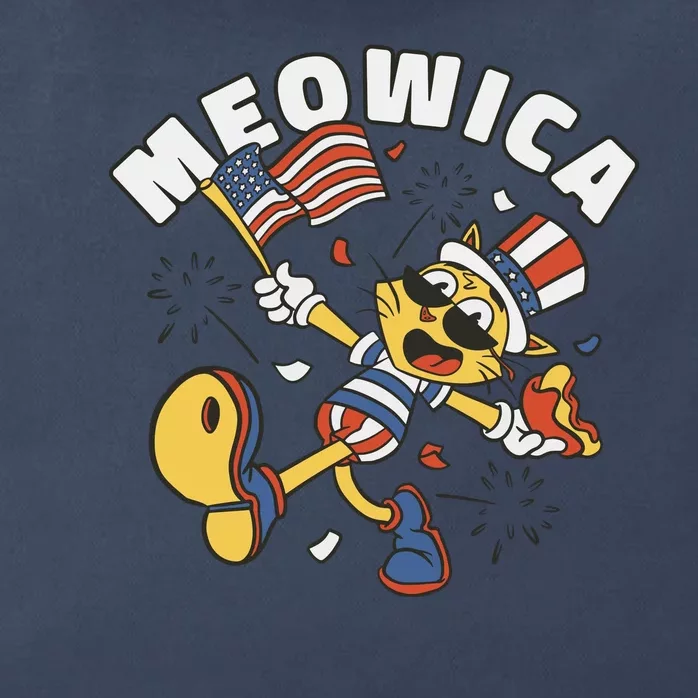 Meowica Fourth Of July Funny Cat Zip Tote Bag