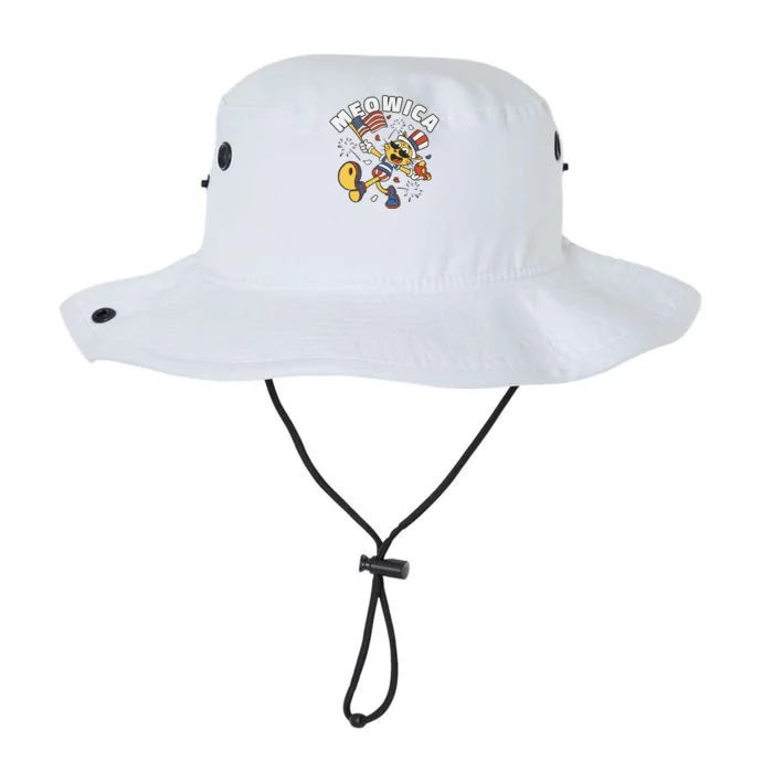 Meowica Fourth Of July Funny Cat Legacy Cool Fit Booney Bucket Hat