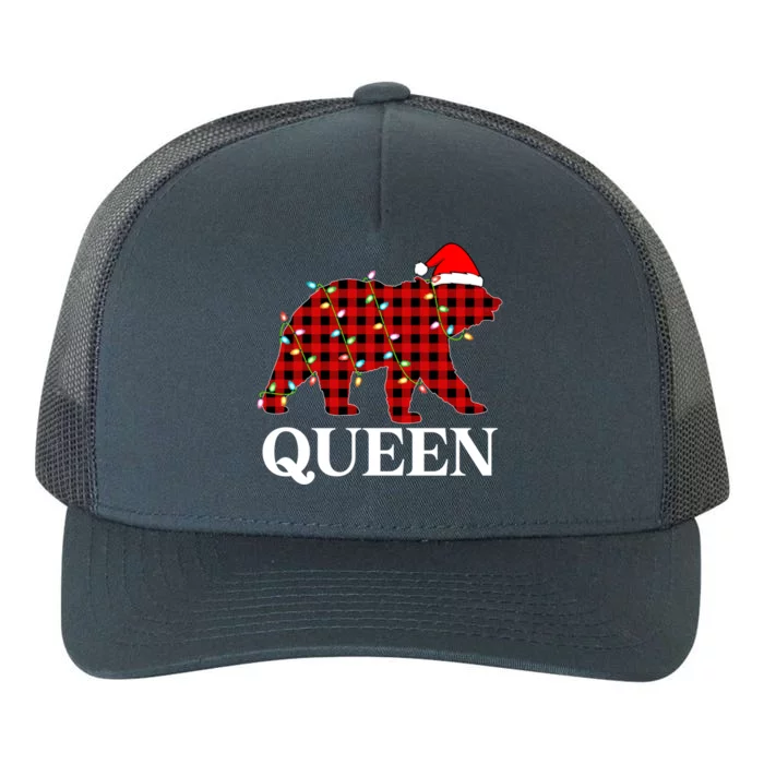 Matching Family Pajamas Buffalo Plaid Queen Bear Christmas Cute Gift Yupoong Adult 5-Panel Trucker Hat