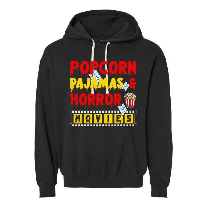 Movie Fan Popcorn Lover Garment-Dyed Fleece Hoodie