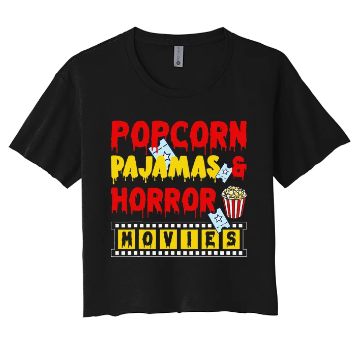 Movie Fan Popcorn Lover Women's Crop Top Tee