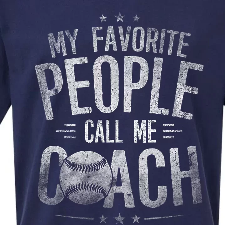 My Favorite People Call Me Baseball Coach Funny Baseball Sueded Cloud Jersey T-Shirt