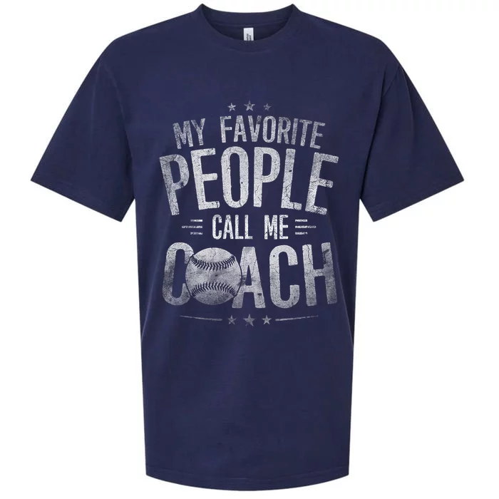 My Favorite People Call Me Baseball Coach Funny Baseball Sueded Cloud Jersey T-Shirt