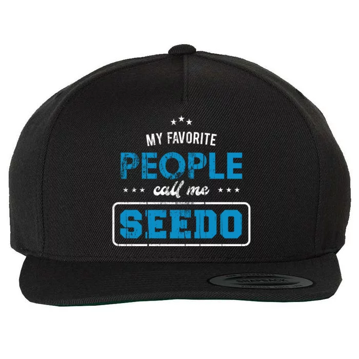 My Favorite People Call Me Seedo Palestinian Grandpa Great Gift Wool Snapback Cap