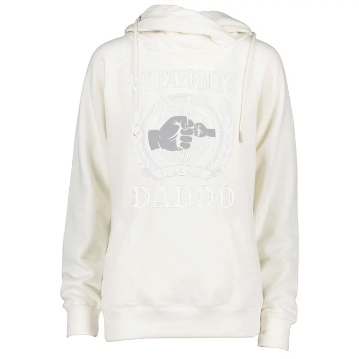 My Favorite People Call Me Daddo Fist Bump Special Grandpa Womens Funnel Neck Pullover Hood