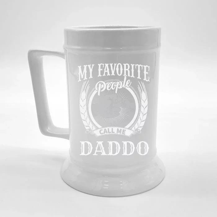 My Favorite People Call Me Daddo Fist Bump Special Grandpa Front & Back Beer Stein