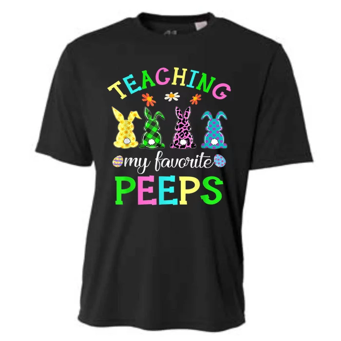 My Favorite Peep Call Me Teacher Happy Easter Day Shirt Cooling Performance Crew T-Shirt