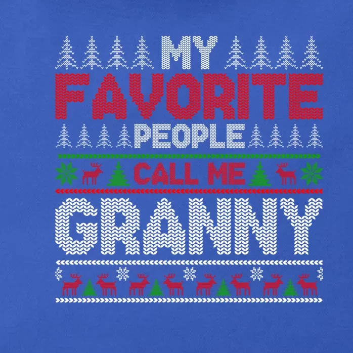 My Favorite People Call Me Granny Ugly Xmas Holiday Party Gift Zip Tote Bag