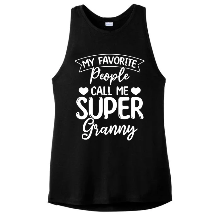 My Favorite People Call Me Super Granny Mother's Day Gift Ladies Tri-Blend Wicking Tank