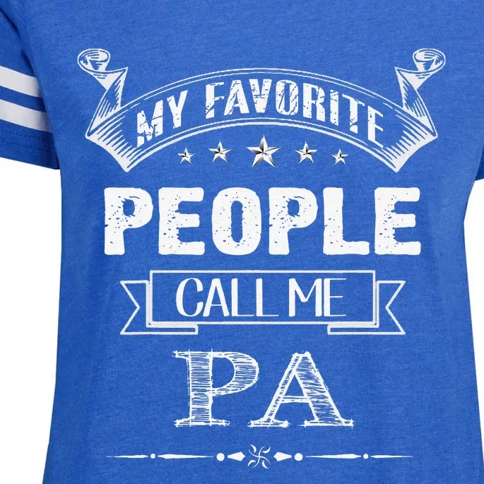 My Favorite People Call Me Pa Funny Fathers Day Grandpa Enza Ladies Jersey Football T-Shirt