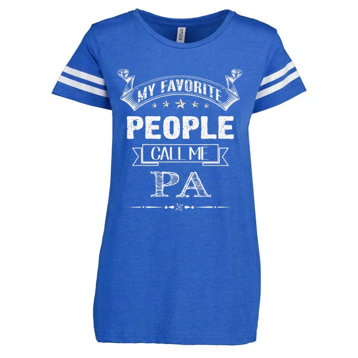 My Favorite People Call Me Pa Funny Fathers Day Grandpa Enza Ladies Jersey Football T-Shirt