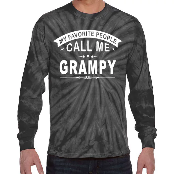 My Favorite People Call Me Grampy Grandpa Tie-Dye Long Sleeve Shirt