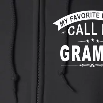 My Favorite People Call Me Grampy Grandpa Full Zip Hoodie