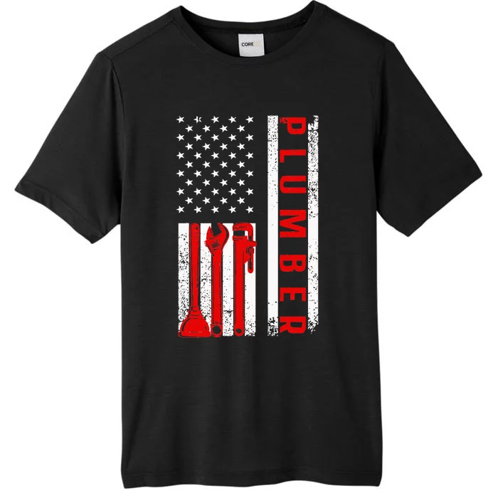 Mechanic Flag Patriotic Mechanic USA Flag ChromaSoft Performance T-Shirt