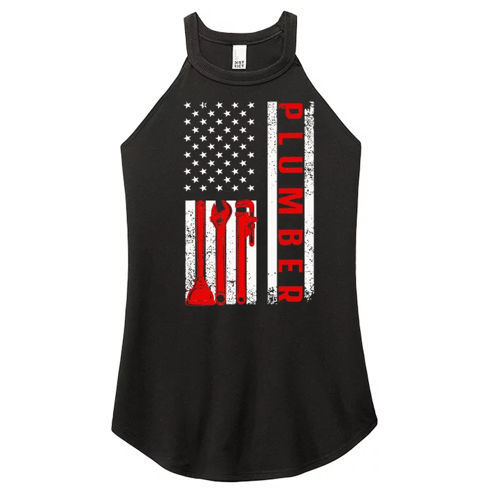 Mechanic Flag Patriotic Mechanic USA Flag Women’s Perfect Tri Rocker Tank