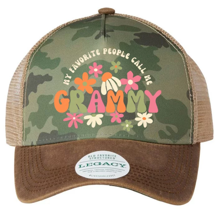 My Favorite People Call Me Grammy Groovy Gift For Grandma Legacy Tie Dye Trucker Hat