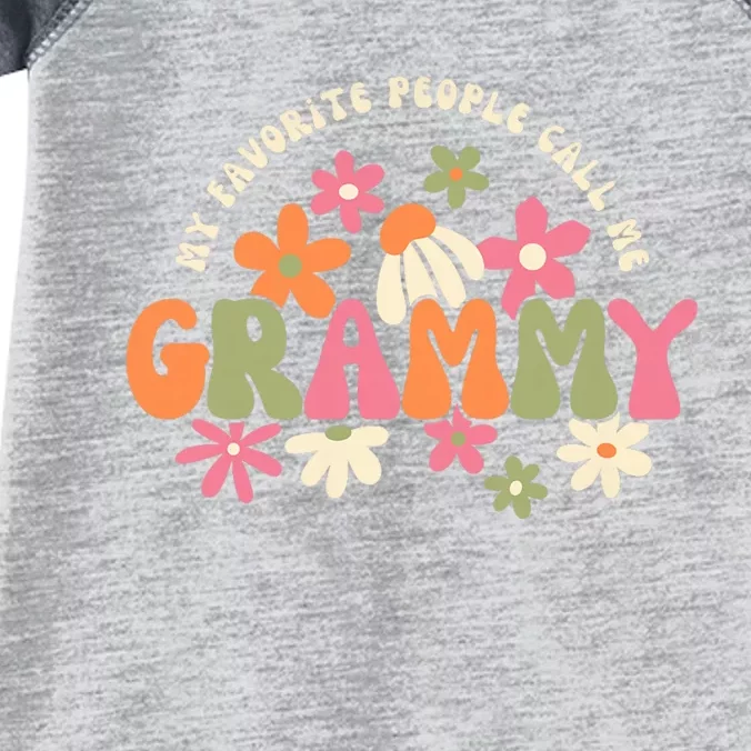 My Favorite People Call Me Grammy Groovy Gift For Grandma Infant Baby Jersey Bodysuit