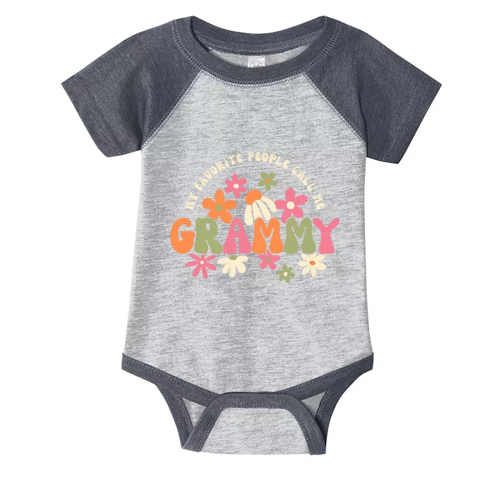 My Favorite People Call Me Grammy Groovy Gift For Grandma Infant Baby Jersey Bodysuit