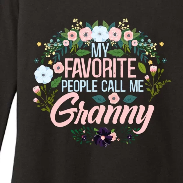 My Favorite People Call Me Granny Xmas Mom/grandma Gift Womens CVC Long Sleeve Shirt