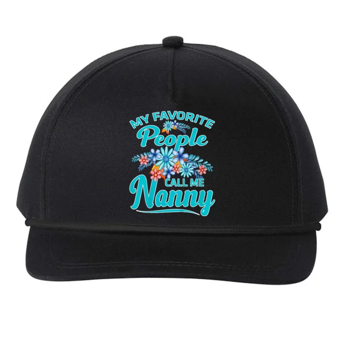 My Favorite People Call Me Nanny Snapback Five-Panel Rope Hat