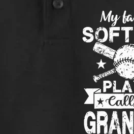 My Favorite Player Calls Me Grandpop Baseball Softball Dry Zone Grid Performance Polo