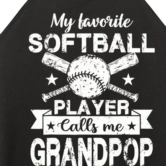 My Favorite Player Calls Me Grandpop Baseball Softball Women’s Perfect Tri Rocker Tank