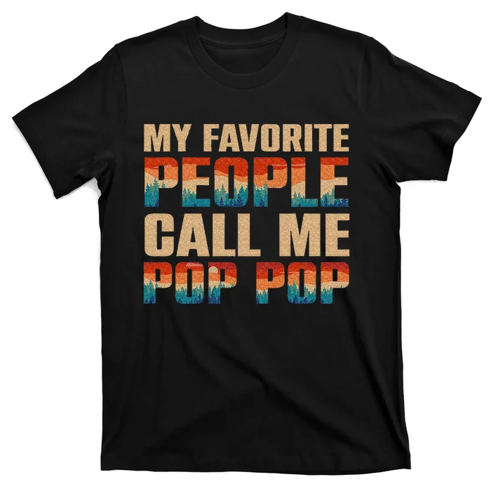 My Favorite People Call Me Pop Pop Men Vintage Grandpa T-Shirt