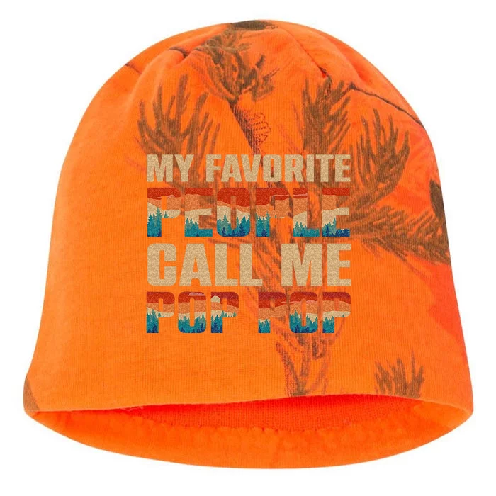 My Favorite People Call Me Pop Pop Men Vintage Grandpa Kati - Camo Knit Beanie