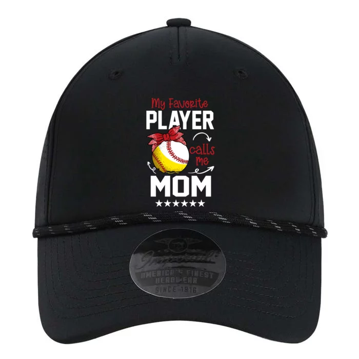 My Favorite Player Calls Me Mom Funny Baseball Softball Gift Performance The Dyno Cap