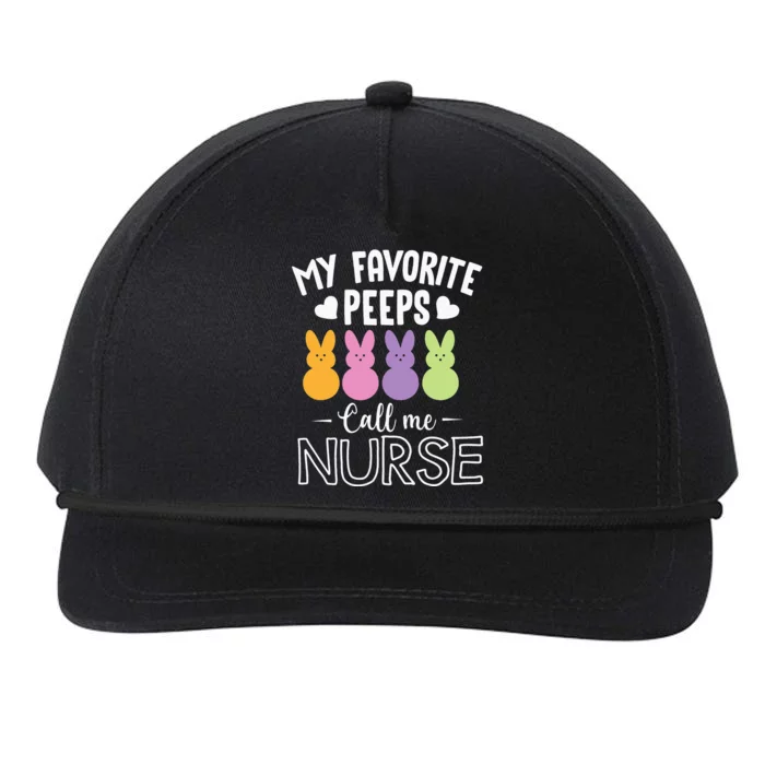 My Favorite Peeps Call Me Nurse Easter Gift Snapback Five-Panel Rope Hat