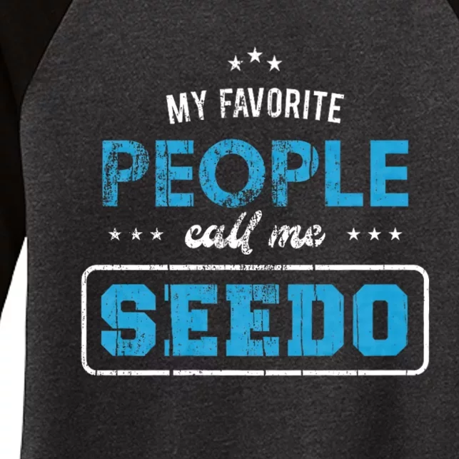 My Favorite People Call Me Seedo Palestinian Grandpa Women's Tri-Blend 3/4-Sleeve Raglan Shirt