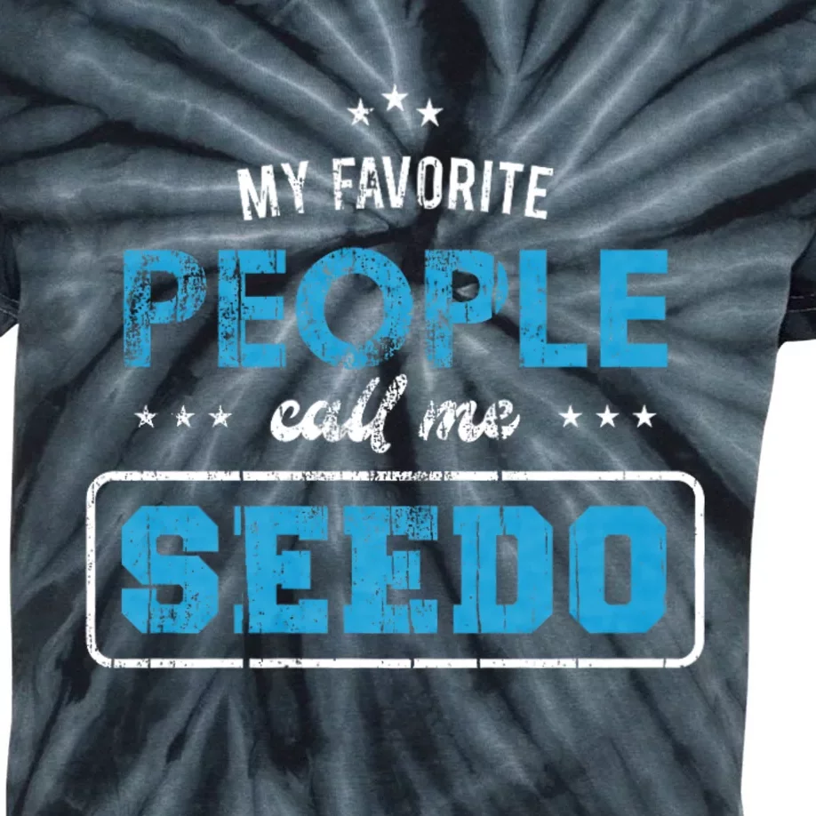 My Favorite People Call Me Seedo Palestinian Grandpa Kids Tie-Dye T-Shirt