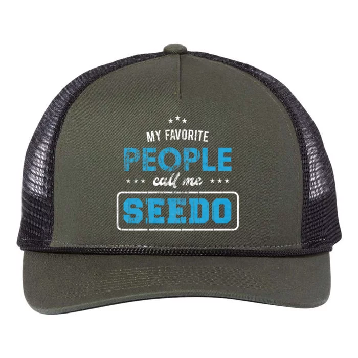 My Favorite People Call Me Seedo Palestinian Grandpa Retro Rope Trucker Hat Cap