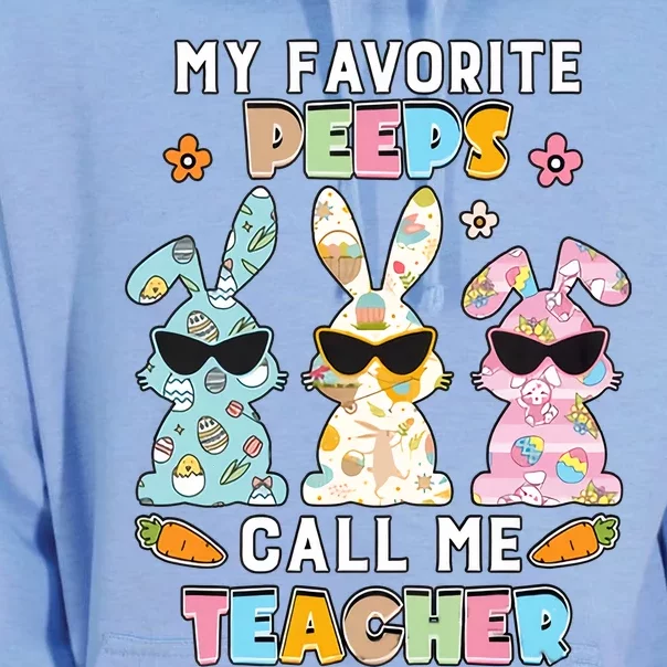 My Favorite Peps Call Me Teacher Easter Teacher Egg Hunter Unisex Surf Hoodie