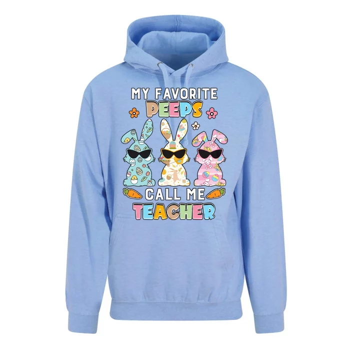 My Favorite Peps Call Me Teacher Easter Teacher Egg Hunter Unisex Surf Hoodie