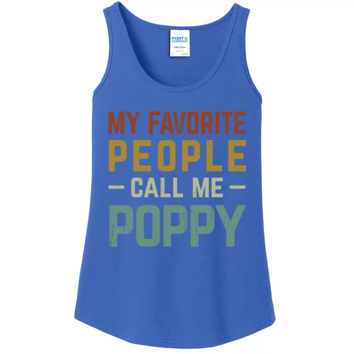 My Favorite People Call Me Poppy Gift Ladies Essential Tank