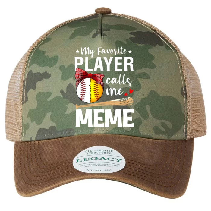 My Favorite Player Calls Me Meme Baseball Softball Gift Legacy Tie Dye Trucker Hat