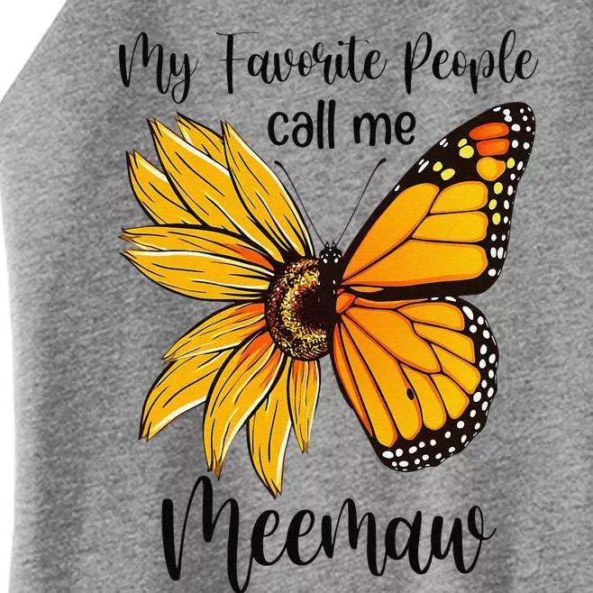 My Favorite People Call Me Meemaw Mother's Day Gifts Women’s Perfect Tri Rocker Tank