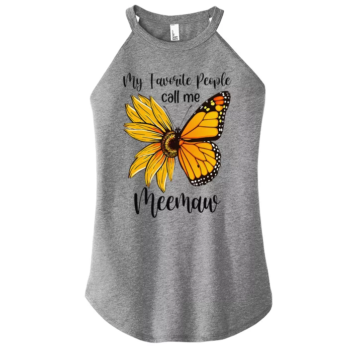 My Favorite People Call Me Meemaw Mother's Day Gifts Women’s Perfect Tri Rocker Tank