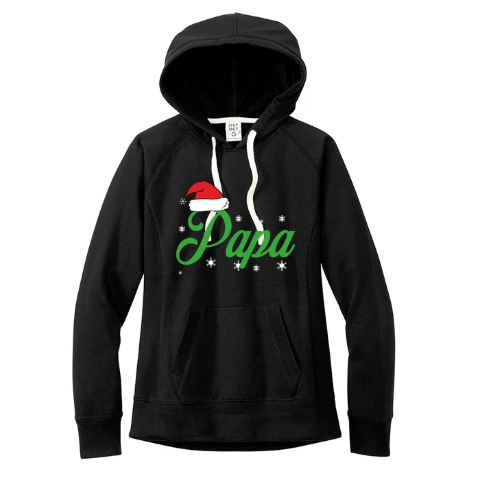 Matching Family Pajama Tops Papa Christmas Eve Tradition Cute Gift Women's Fleece Hoodie