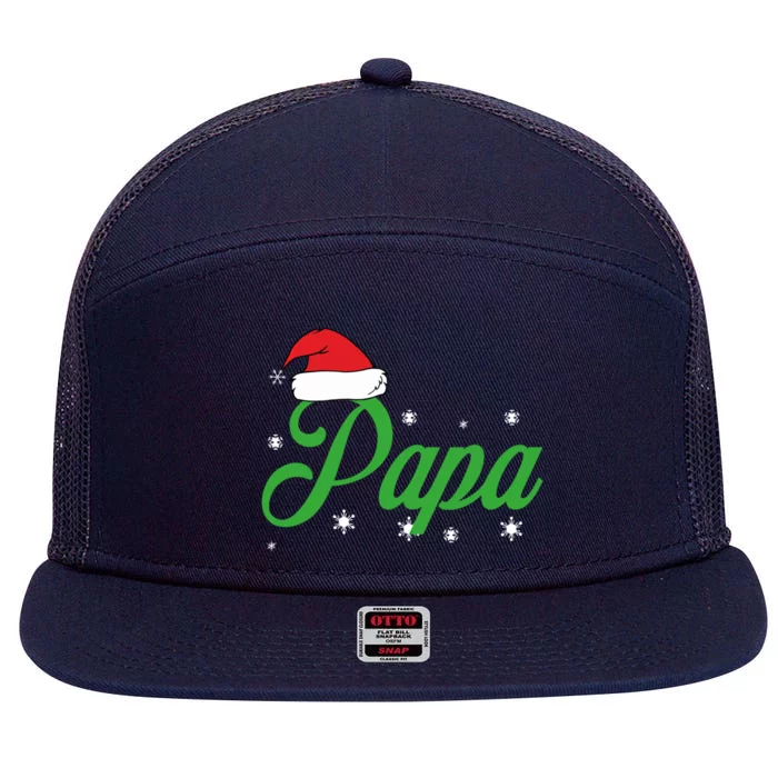 Matching Family Pajama Tops Papa Christmas Eve Tradition Cute Gift 7 Panel Mesh Trucker Snapback Hat