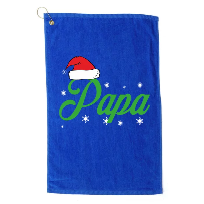 Matching Family Pajama Tops Papa Christmas Eve Tradition Cute Gift Platinum Collection Golf Towel